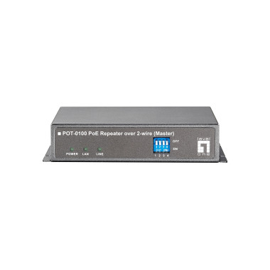 LevelOne POT-0100 prolongateur réseau Répéteur réseau Noir
