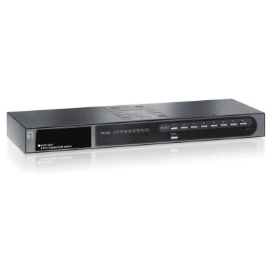 LevelOne KVM-0831 commutateur écran, clavier et souris Grille de montage Noir, Gris