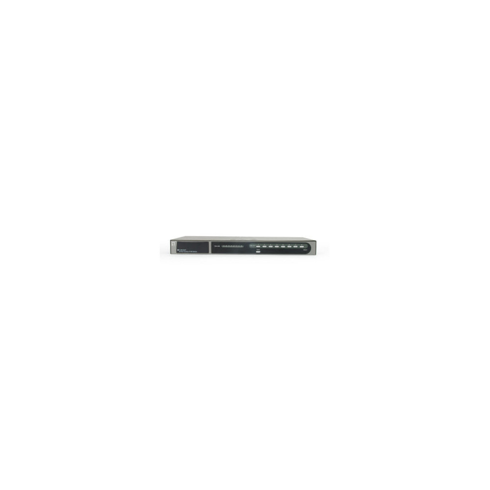 LevelOne KVM-0831 commutateur écran, clavier et souris Grille de montage Noir, Gris