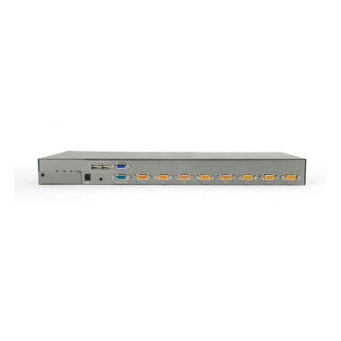 LevelOne KVM-0831 commutateur écran, clavier et souris Grille de montage Noir, Gris