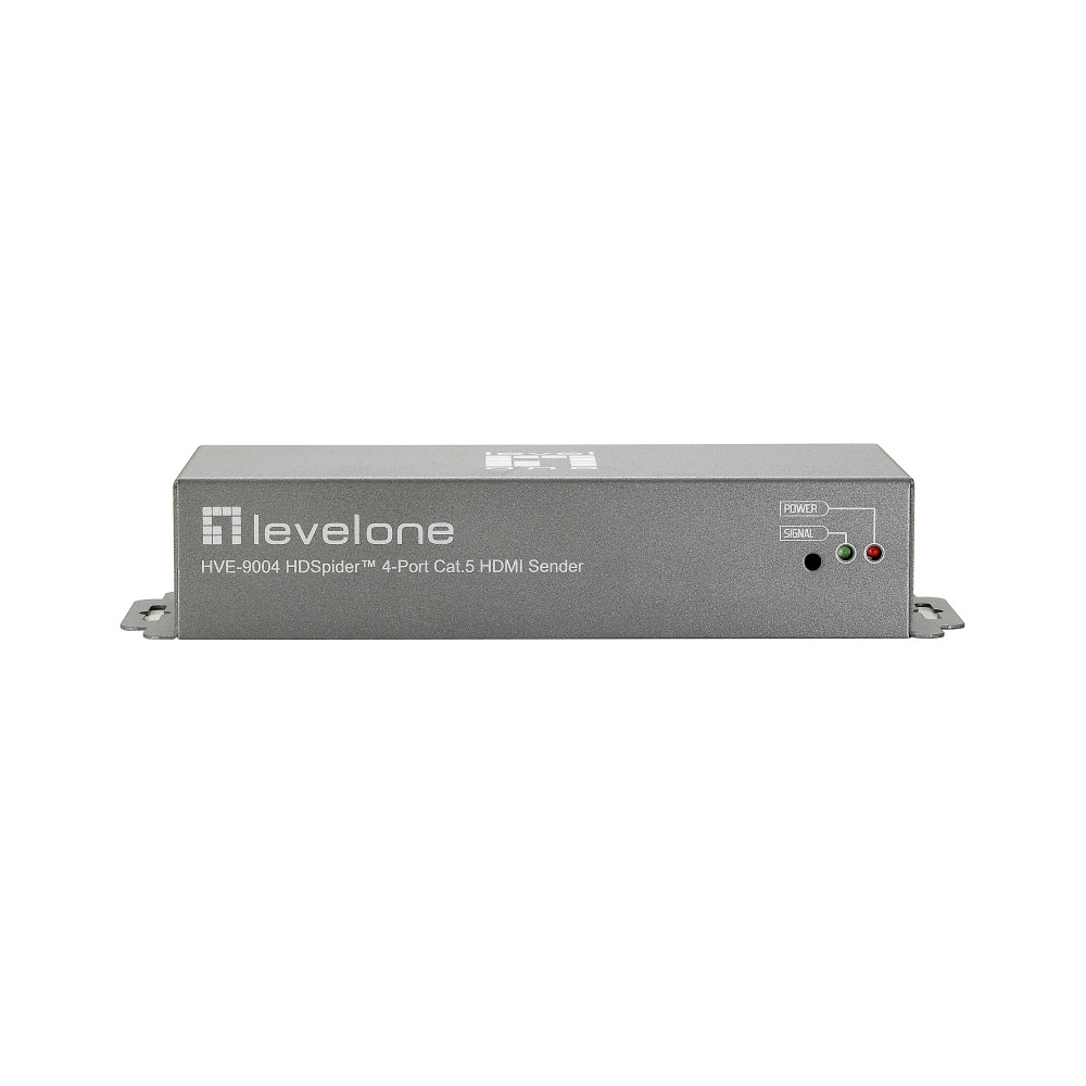 LevelOne HVE-9004 extension audio video Émetteur AV Gris