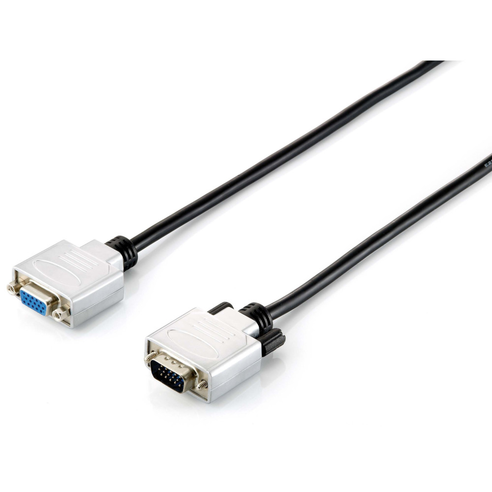 Equip 118854 câble VGA 10 m VGA (D-Sub) Noir, Argent Equip 118854 câble VGA 10 m VGA (D-Sub) Noir, Argent