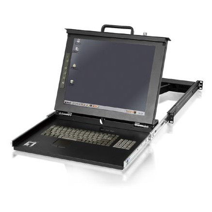 LevelOne KVM-0115US support d'ordinateurs 38,1 cm (15") 1024 x 1786 pixels Noir 1U
