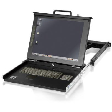 LevelOne KVM-0115US support d'ordinateurs 38,1 cm (15") 1024 x 1786 pixels Noir 1U
