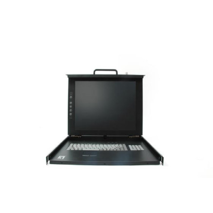 LevelOne KVM-0217DE support d'ordinateurs 43,2 cm (17") 1280 x 1024 pixels Métal Noir 1U