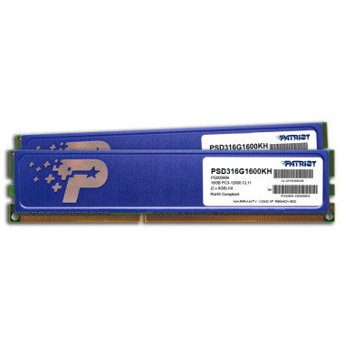 Patriot Memory 16GB DDR3-1600 module de mémoire 16 Go 2 x 8 Go 1600 MHz