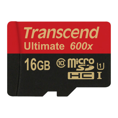 Transcend 16GB microSDHC Class 10 UHS-I (Ultimate) 16 Go MLC Classe 10