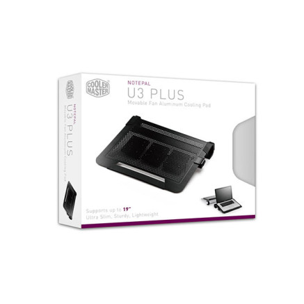 Cooler Master NotePal U3 Plus système de refroidissement pour ordinateurs portables 48,3 cm (19") 1800 tr min Noir