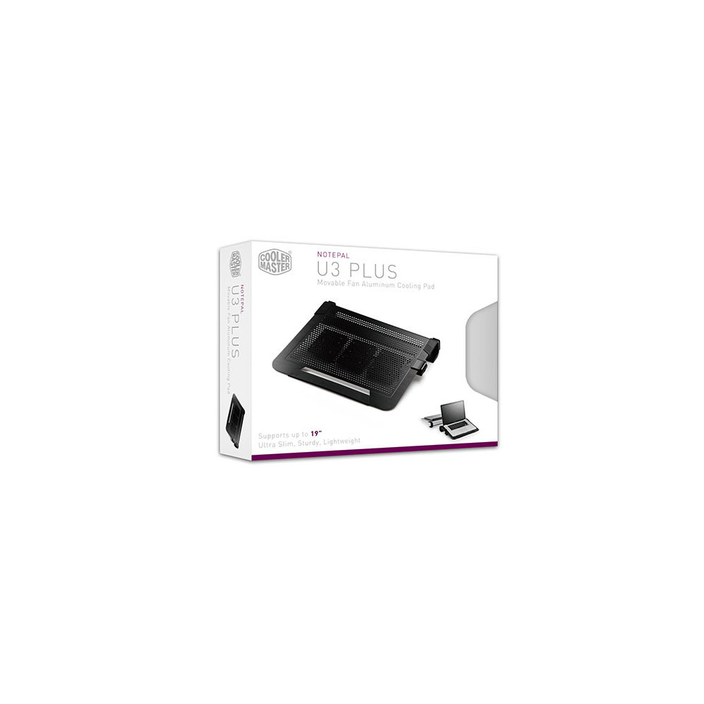 Cooler Master NotePal U3 Plus système de refroidissement pour ordinateurs portables 48,3 cm (19") 1800 tr min Noir Cooler Master NotePal U3 Plus système de refroidissement pour ordinateurs portables 48,3 cm (19") 1800 tr min Noir