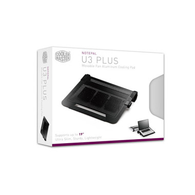 Cooler Master NotePal U3 Plus système de refroidissement pour ordinateurs portables 48,3 cm (19") 1800 tr min Noir