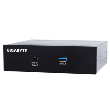 GIGABYTE GC-USB 3.1 BAY 13,3 cm (5.25") ports panneau I O Noir