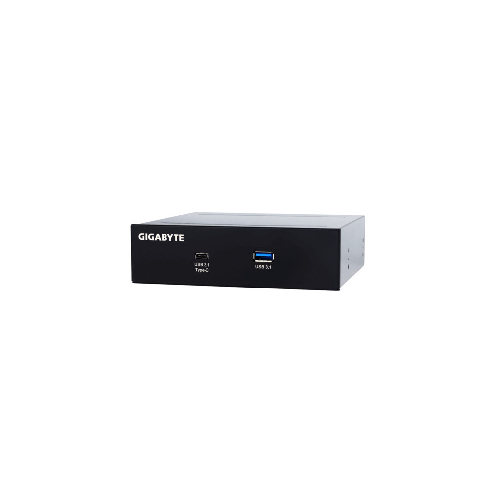 GIGABYTE GC-USB 3.1 BAY 13,3 cm (5.25") ports panneau I O Noir GIGABYTE GC-USB 3.1 BAY 13,3 cm (5.25") ports panneau I O Noir