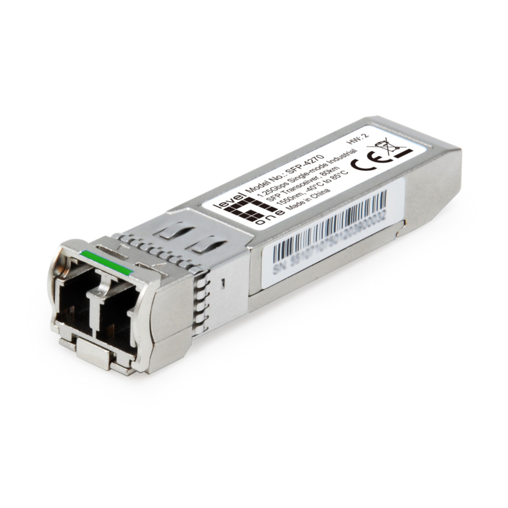 LevelOne SFP-4270 module émetteur-récepteur de réseau Fibre optique 1250 Mbit s 1550 nm LevelOne SFP-4270 module émetteur-récepteur de réseau Fibre optique 1250 Mbit s 1550 nm