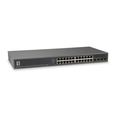 LevelOne GTP-2881 commutateur réseau Géré L3 Gigabit Ethernet (10 100 1000) Connexion Ethernet, supportant l'alimentation via