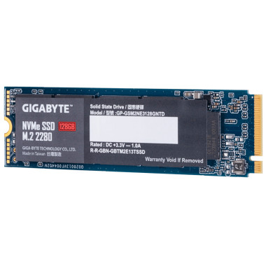 GIGABYTE GP-GSM2NE3128GNTD disque SSD 128 Go M.2 PCI Express 3.0 NVMe