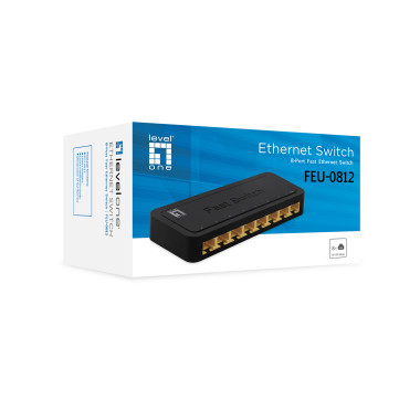 LevelOne FEU-0812 commutateur réseau Non-géré Fast Ethernet (10 100) Noir