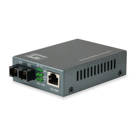 LevelOne FVT-1104 convertisseur de support réseau 100 Mbit s 1310 nm Monomode Noir