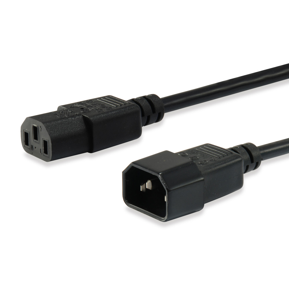 Equip 112101 Noir 3 m Coupleur C13 Coupleur C14 Equip 112101 Noir 3 m Coupleur C13 Coupleur C14