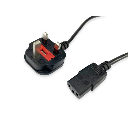 Equip 112300 Noir 2 m BS 1363 Coupleur C13
