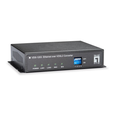 LevelOne VDS-1203 convertisseur de support réseau 100 Mbit s Noir
