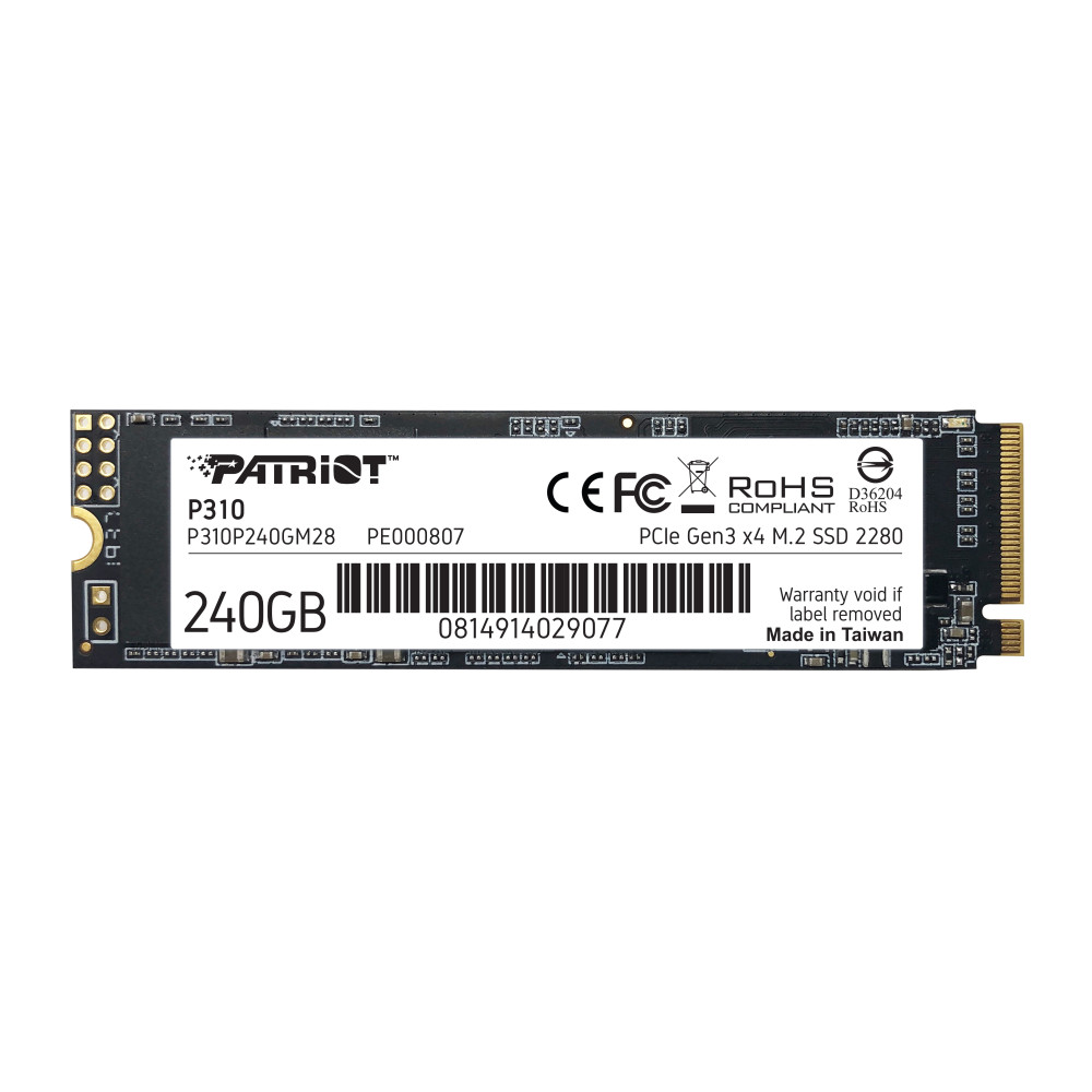 Patriot Memory P310 240 Go M.2 PCI Express 3.0 NVMe Patriot Memory P310 240 Go M.2 PCI Express 3.0 NVMe