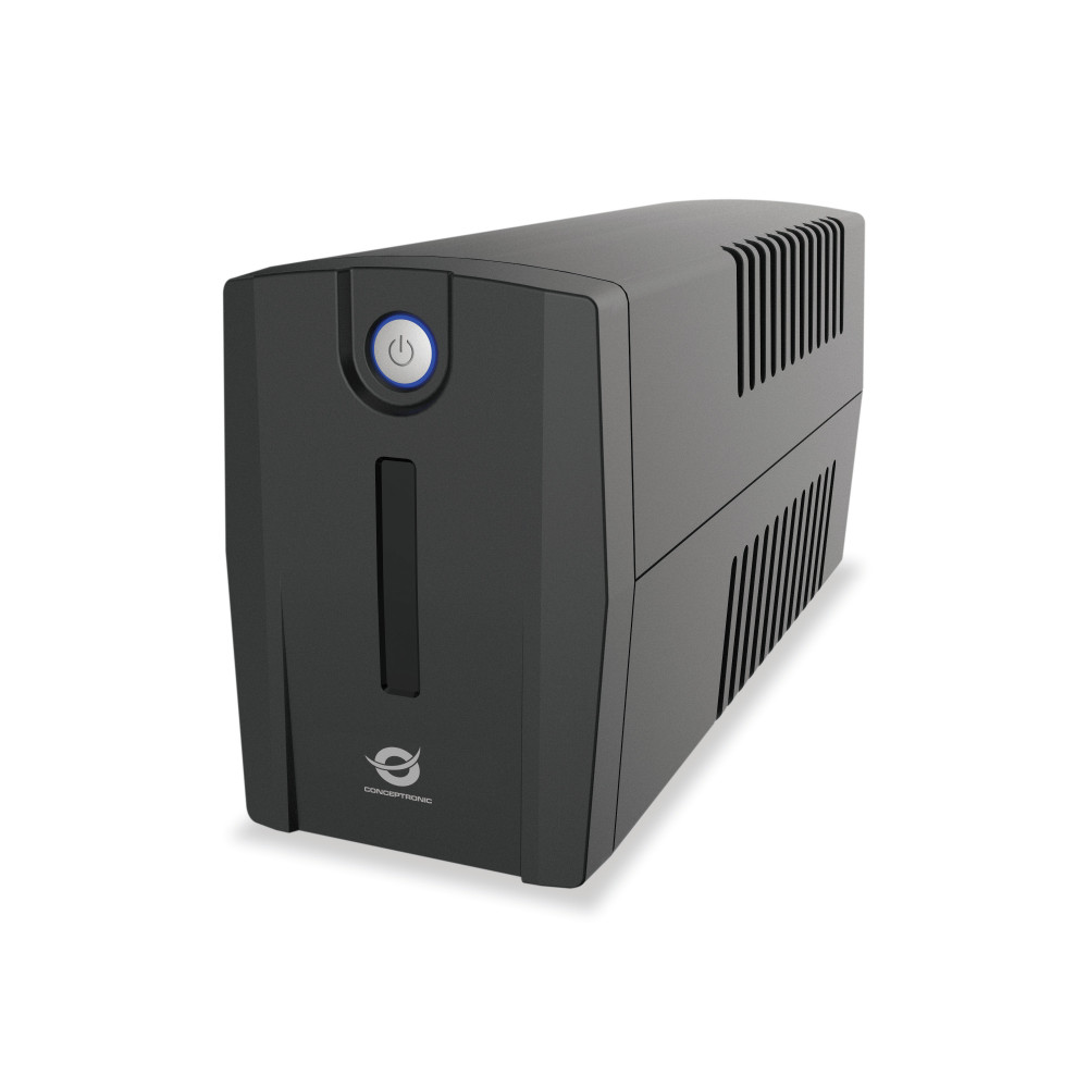 Conceptronic ZEUS01ESP alimentation d'énergie non interruptible Interactivité de ligne 0,65 kVA 360 W 2 sortie(s) CA Conceptronic ZEUS01ESP alimentation d'énergie non interruptible Interactivité de ligne 0,65 kVA 360 W 2 sortie(s) CA