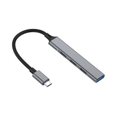 Equip 128961 hub & concentrateur USB 3.2 Gen 1 (3.1 Gen 1) Type-C 5000 Mbit s Noir, Gris