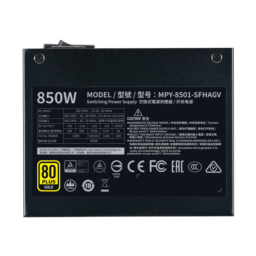 Cooler Master V850 SFX Gold unité d'alimentation d'énergie 850 W 24-pin ATX Noir