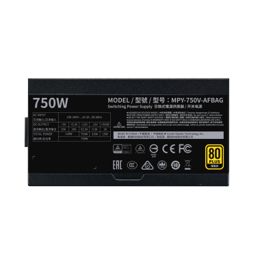 Cooler Master V750 Gold-V2 unité d'alimentation d'énergie 750 W 24-pin ATX ATX Noir