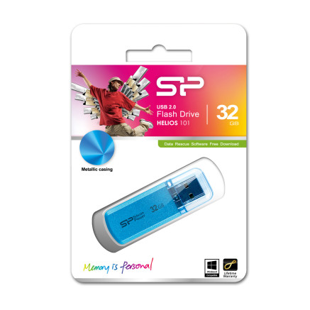 Silicon Power Helios 101 lecteur USB flash 32 Go USB Type-A 2.0 Bleu
