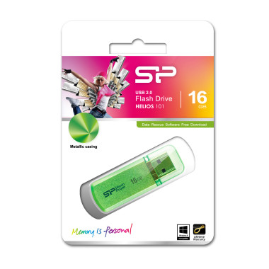 Silicon Power Helios 101 lecteur USB flash 16 Go USB Type-A 2.0 Vert