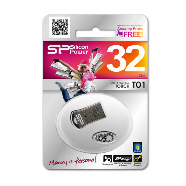 Silicon Power Touch T01, 32GB lecteur USB flash 32 Go USB Type-A 2.0 Métallique