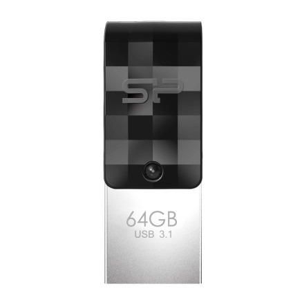 Silicon Power Mobile C31 lecteur USB flash 64 Go USB Type-A   USB Type-C 3.2 Gen 1 (3.1 Gen 1) Noir, Argent
