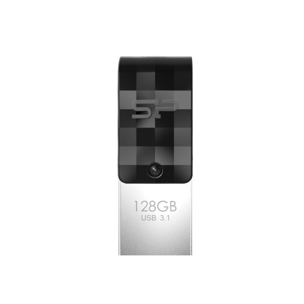 Silicon Power Mobile C31 lecteur USB flash 128 Go USB Type-A   USB Type-C 3.2 Gen 1 (3.1 Gen 1) Noir, Gris, Argent
