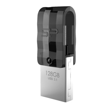 Silicon Power Mobile C31 lecteur USB flash 128 Go USB Type-A   USB Type-C 3.2 Gen 1 (3.1 Gen 1) Noir, Gris, Argent