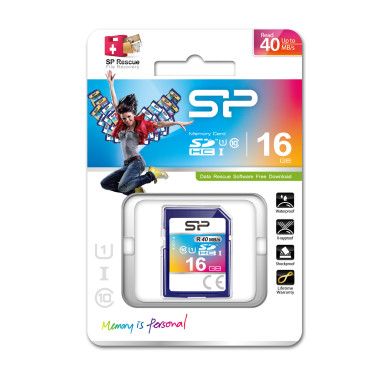 Silicon Power SP016GBSDH010V10 mémoire flash 16 Go SDHC Classe 10