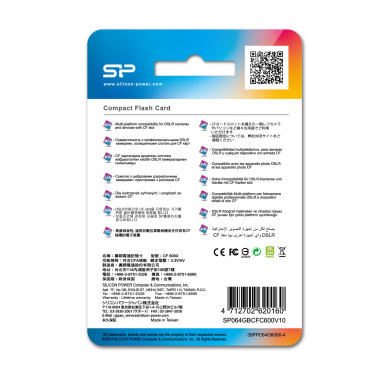 Silicon Power 64GB 600X 64 Go CompactFlash