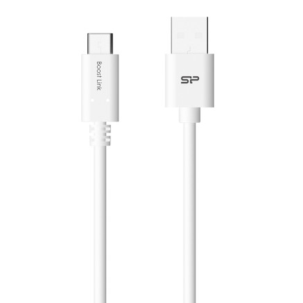 Silicon Power Boost Link PVC LK10AC câble USB USB 2.0 1 m USB A USB C Blanc