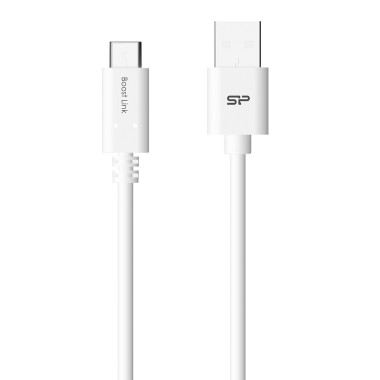 Silicon Power Boost Link PVC LK10AC câble USB USB 2.0 1 m USB A USB C Blanc