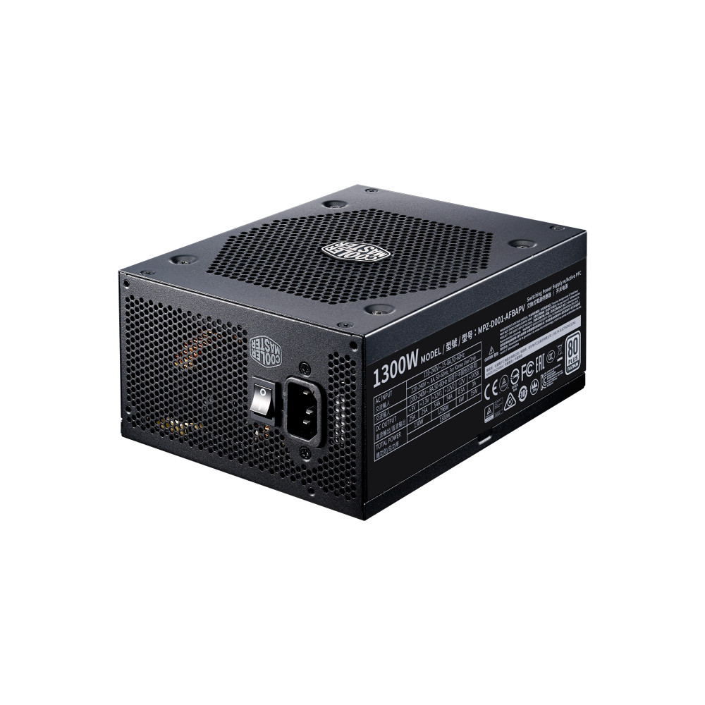 Cooler Master V1300 Platinum unité d'alimentation d'énergie 750 W 24-pin ATX ATX Noir Cooler Master V1300 Platinum unité d'alimentation d'énergie 750 W 24-pin ATX ATX Noir
