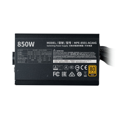 Cooler Master MWE Gold 850 - V2 unité d'alimentation d'énergie 850 W 24-pin ATX ATX Noir