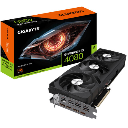 GIGABYTE GV-N4080WF3-16GD carte graphique NVIDIA GeForce RTX 4080 16 Go GDDR6X
