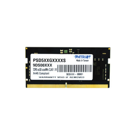 Patriot Memory Signature PSD58G480041S module de mémoire 8 Go 1 x 8 Go DDR5 4800 MHz