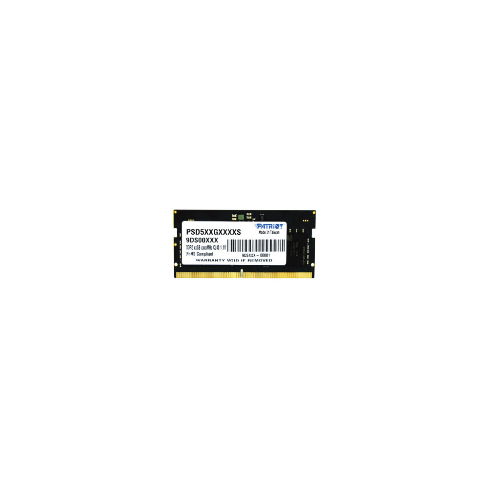 Patriot Memory Signature PSD58G480041S module de mémoire 8 Go 1 x 8 Go DDR5 4800 MHz Patriot Memory Signature PSD58G480041S module de mémoire 8 Go 1 x 8 Go DDR5 4800 MHz
