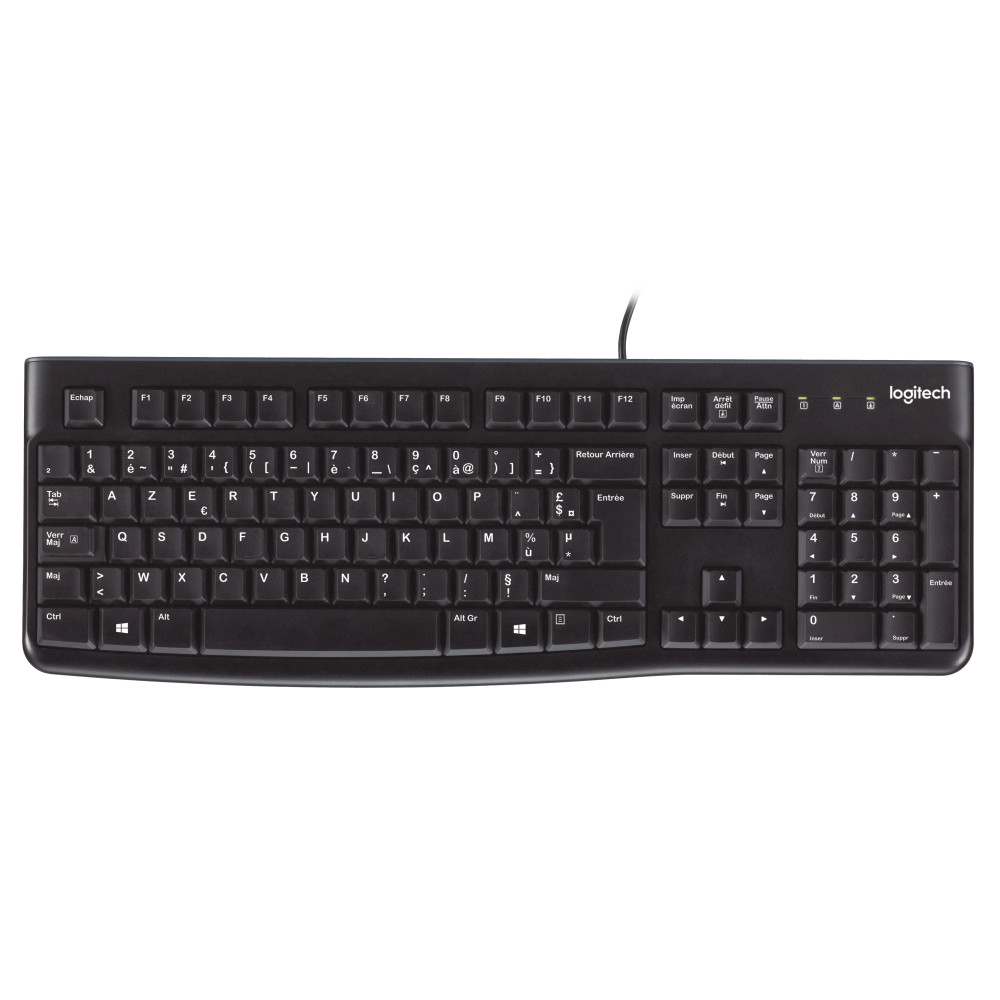 Logitech K120 Corded Keyboard clavier Bureau USB AZERTY Belge Noir Logitech K120 Corded Keyboard clavier Bureau USB AZERTY Belge Noir