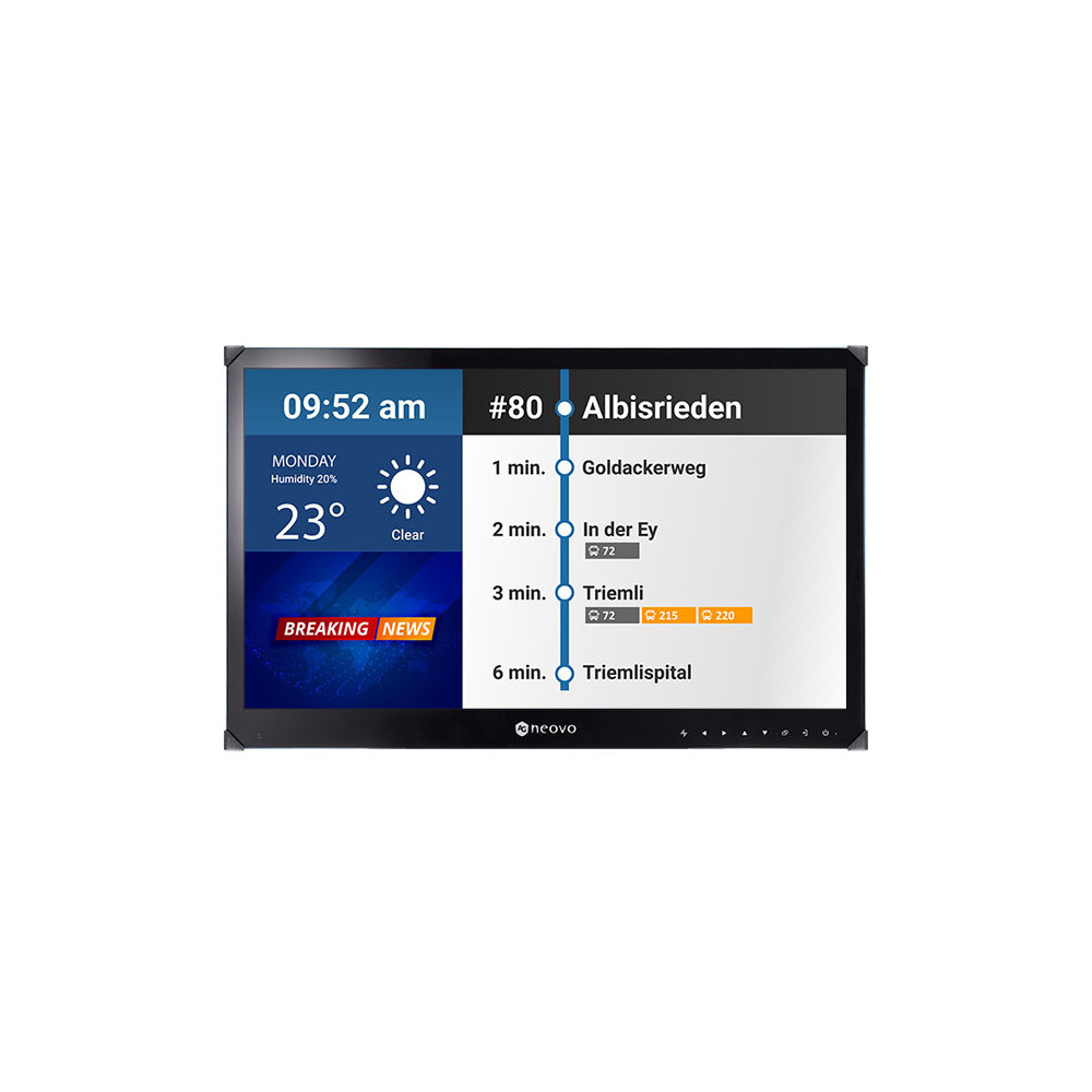 AG Neovo TBX-2201 Écran plat de signalisation numérique 54,6 cm (21.5") LCD 250 cd m² Full HD Gris 24 7 AG Neovo TBX-2201 Écran plat de signalisation numérique 54,6 cm (21.5") LCD 250 cd m² Full HD Gris 24 7
