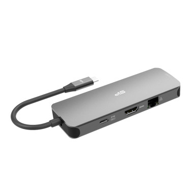 Silicon Power SR30 Station d'accueil USB 3.2 Gen 1 (3.1 Gen 1) Type-C Gris, Métallique
