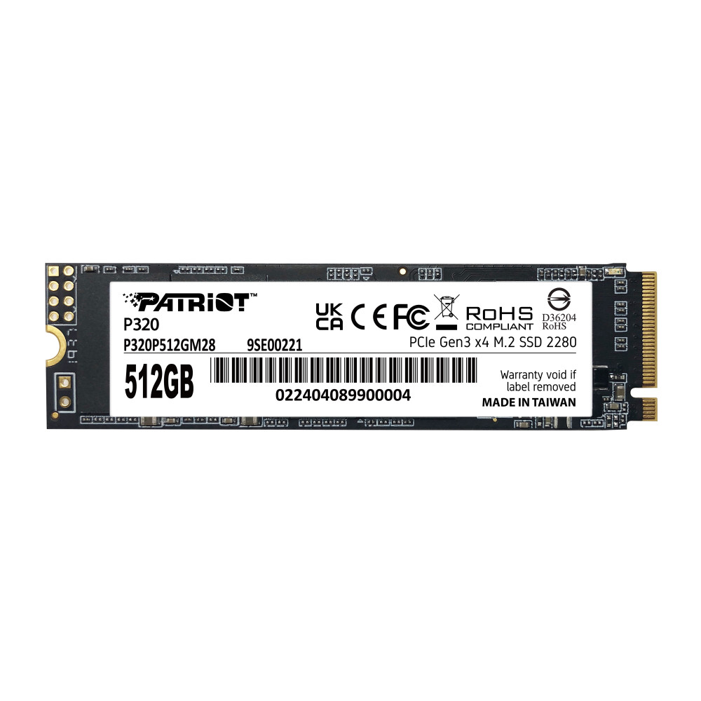 Patriot Memory P320 512 Go M.2 PCI Express 3.0 NVMe Patriot Memory P320 512 Go M.2 PCI Express 3.0 NVMe