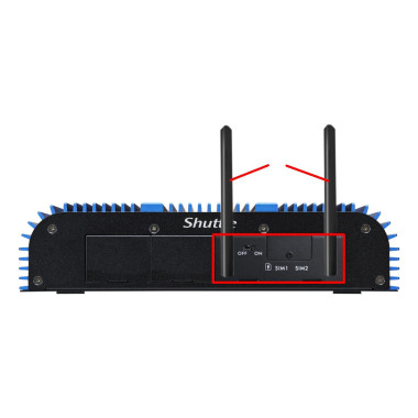 Shuttle LTE01 Kit adaptateur LTE (4G) avec 2x antennes LTE externes et câbles internes pour Box-PCs