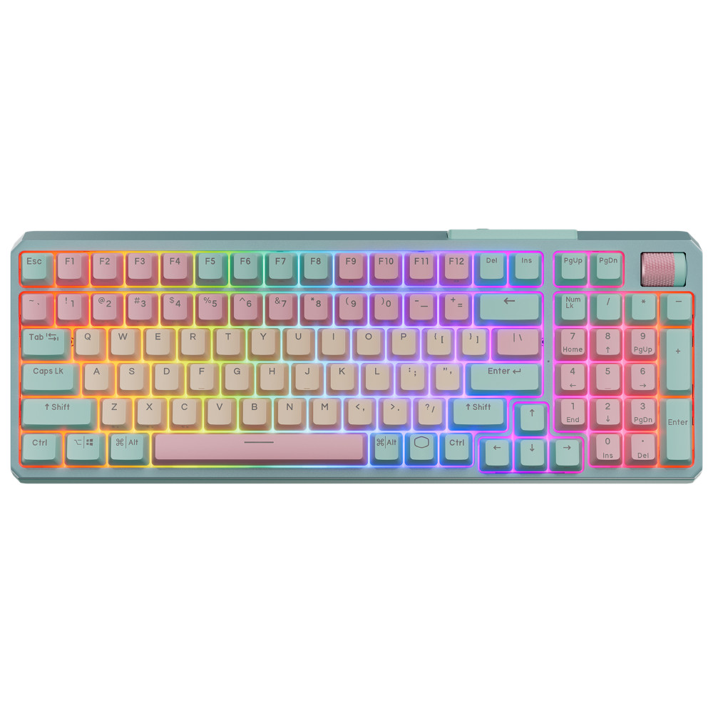 Cooler Master MK770 clavier Jouer USB + RF Wireless + Bluetooth QWERTY Anglais américain Multicolore